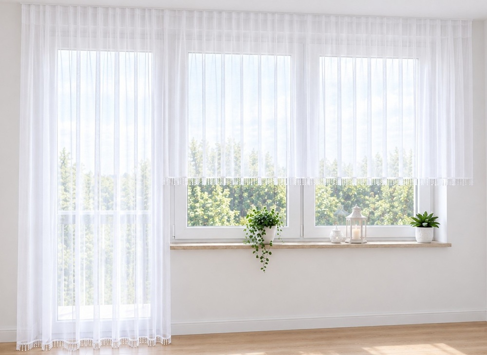 Komplet firan na balkon do pokoju z koralikami prosta Diana k. 250